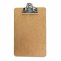 Coolcrafts Hardboard Clipboard with High-Capacity Clip - Brown - 6w x 9h CO3090482